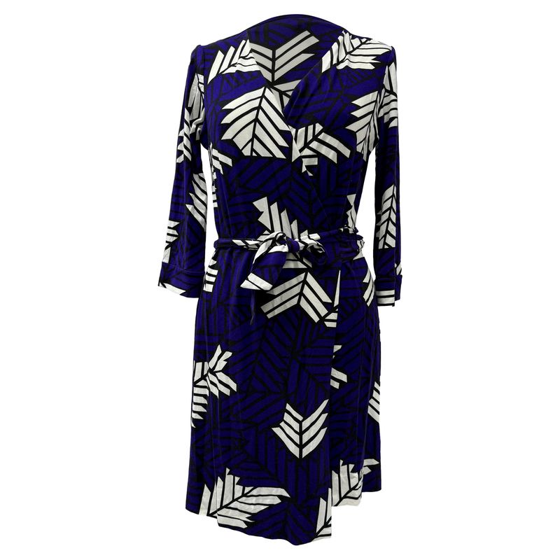 Diane Von Furstenberg New Julian Wrap Dress In Purple Viscose